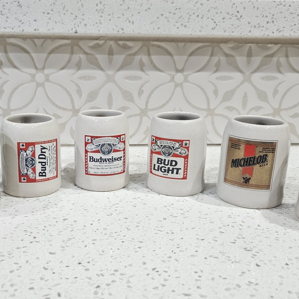 Anheiser Busch Miniature Beer Mugs (Set of 6)